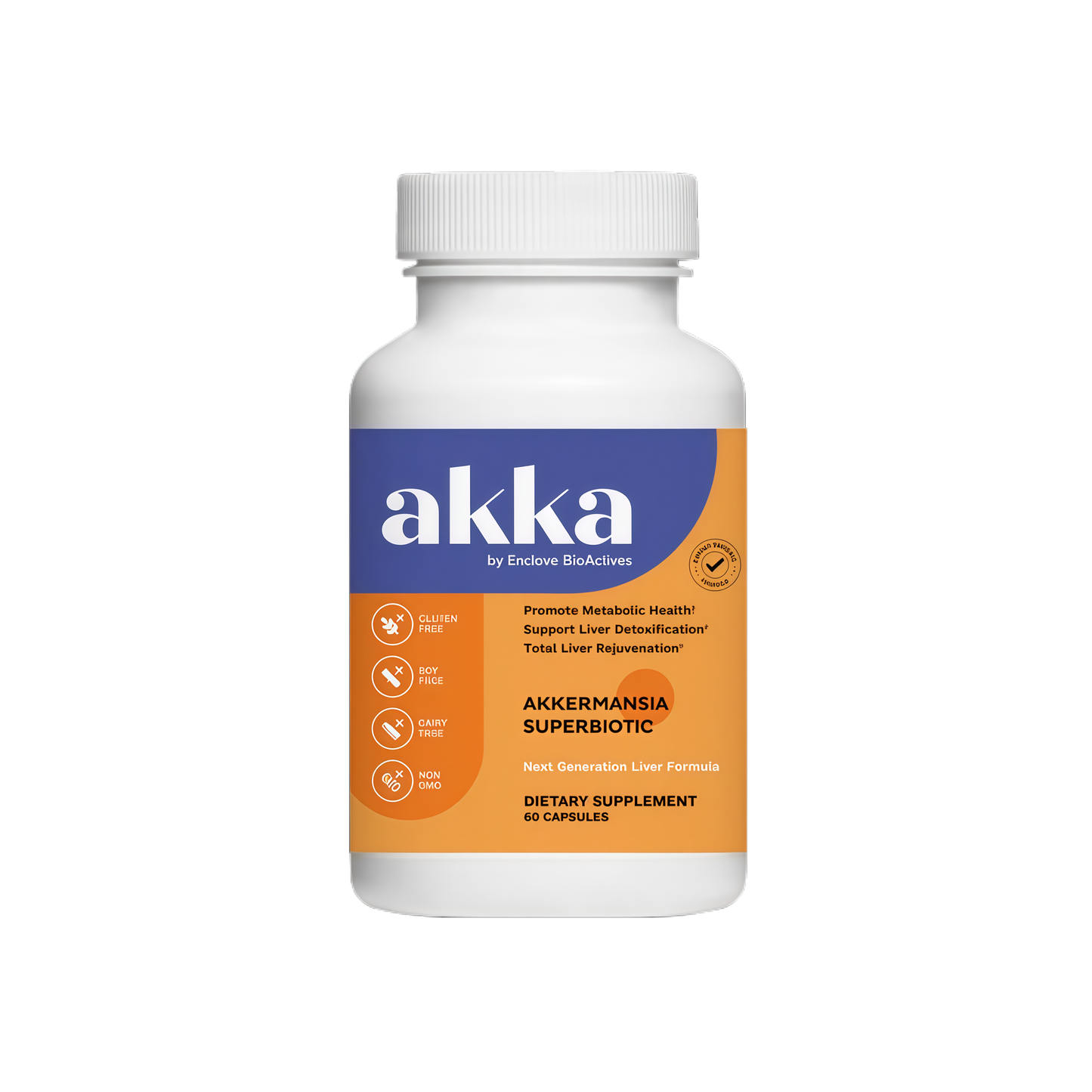 AKKA - Akkermansia Probiotic Liver Cleanse Detox & Repair - Liver Health Supplement for Energy, Digestion & Metabolism with Akkermansia Muciniphila (AKKA Superbiotics), Non-GMO, Gluten-Free, 60 Caps